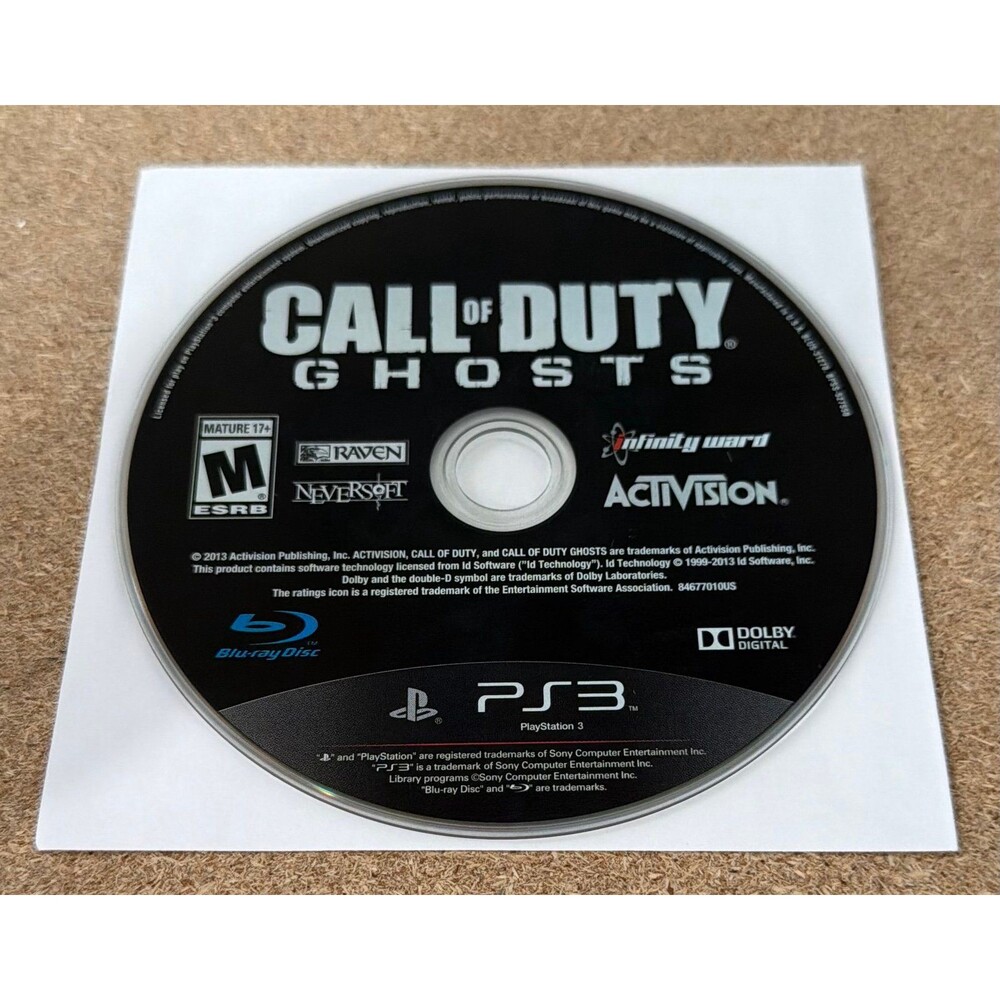 DISC ONLY Call of Duty: Ghosts - Blu-ray for PlayStation 3